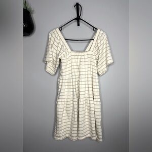 Rylee + Cru Agnes striped dress beige